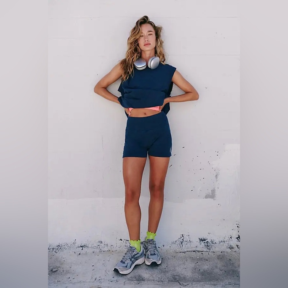 NWT FREE PEOPLE MOVEMENT Hot Shot Micro Set | Midnight Navy MSRP $70 CURRENT - Picture 4 of 9